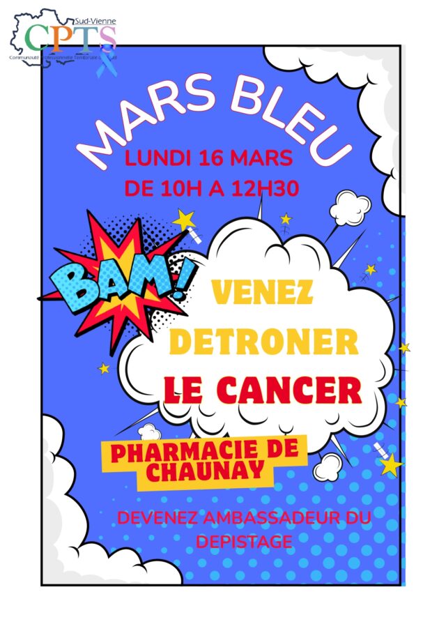 MARS BLEU : Lundi 16 Mars à Chaunay