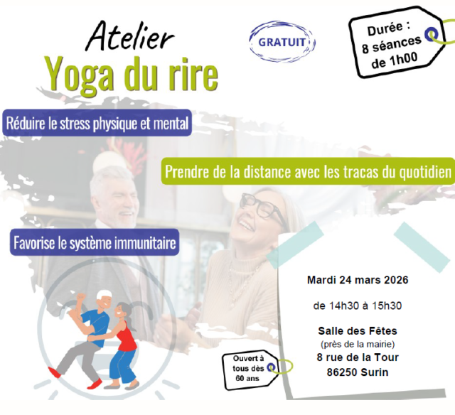 Atelier YOGA DU RIRE à Surin