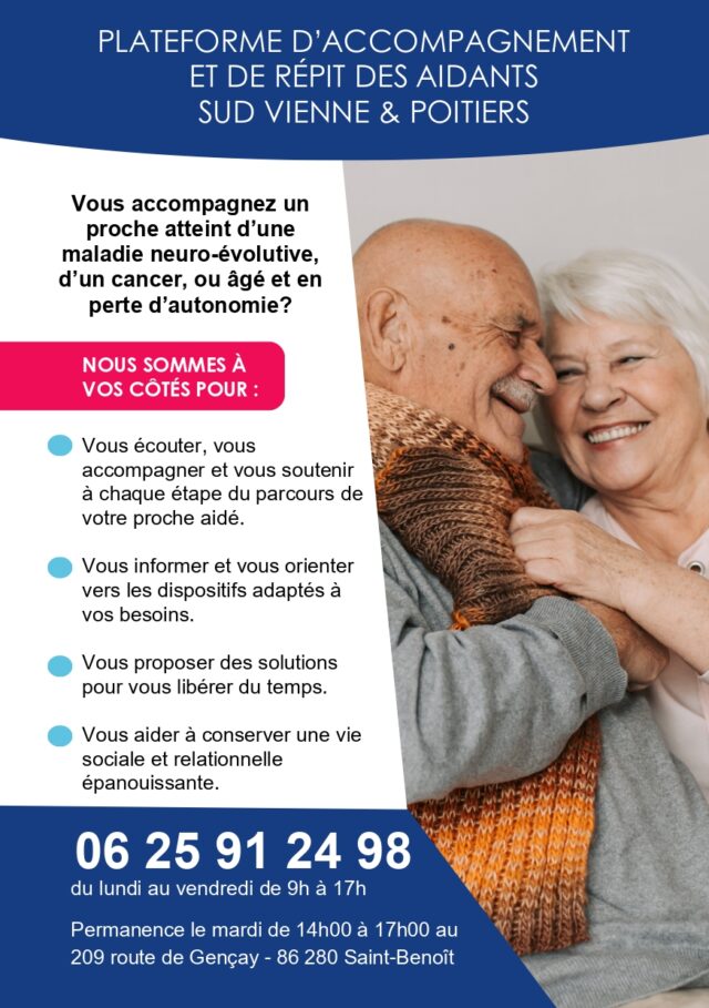 La Plateforme d’accompagnement et de répit (PFR) du Sud Vienne est un dispositif destiné à soutenir les proches aidants
