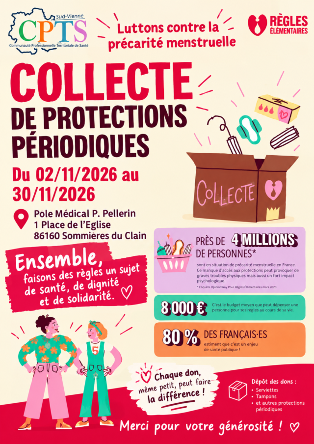 ENSEMBLE, LUTTONS CONTRE LA PRÉCARITÉ MENSTRUELLE !